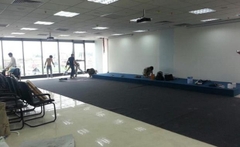 Cách để thi công tấm cao su trải sàn.