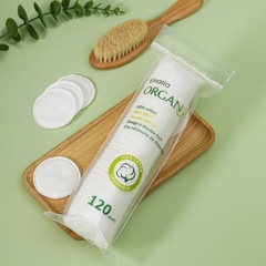 Bông tẩy trang Emalia 100% cotton gói 120 Miếng