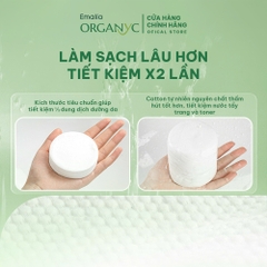 Bông Tẩy Trang Emalia Pháp 201 Miếng – 100% Cotton Tự Nhiên, An toàn mọi loại da.