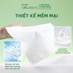 Khăn Ướt Emalia 100 tờ cao cấp, Không paranben, Không Cồn, Không Mùi, An Toàn Cho Da