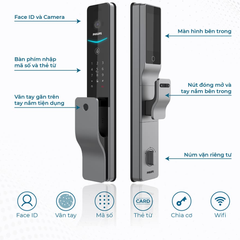 Khóa cửa philips DDL720-FVP- 17HWS ( Nhận diện khuôn mặt )