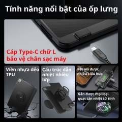 Ốp lưng tản nhiệt iPad Pro 2018 đến Pro 2024 kết hợp Jack TypeC bảo vệ máy Ốp lưng Piva PW24 chính hãng PIVA