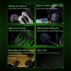 Tai Nghe Gaming Chụp Tai Piva A100 Tai nghe chuyên Game có Micro khử tiếng ồn, đệm tai nam châm dễ dàng tháo lắp