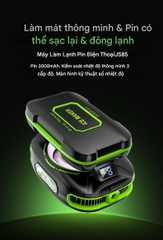 Quạt tản nhiệt sò lạnh dùng pin JS85 lên tới 3000mah làm lạnh cực nhanh có thể đóng đá giảm Fps chơi pubg