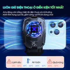 MEMO DL16 | Quạt tản nhiệt sò lạnh làm mát nhanh cho điện thoại công suất 27W