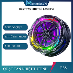 Quạt P68 | Quạt Tản Nhiệt Sò Lạnh Cho Điện Thoại Có 2 chế độ quạt, 3 chế độ LED siêu đẹp