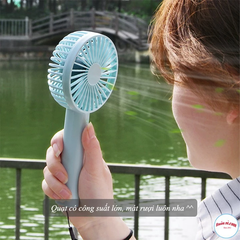 Quạt Cầm Tay Tích Điện Có Chân Đế