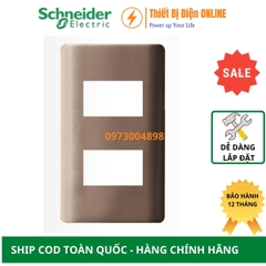 A8402S_SZ_G19 Schneider Mặt 2 thiết bị Zencelo A màu đồng