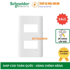 A8402S_WE_G19 Schneider Mặt 2 thiết bị Zencelo A màu trắng