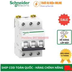 A9K24316 Schneider MCB 3P 16A 6KA Acti9 IK60N Aptomat Cầu dao tự động