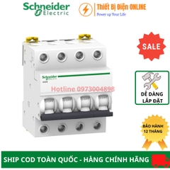 A9K24440 Schneider MCB 4P 40A 6KA Acti9 IK60N Aptomat Cầu dao tự động