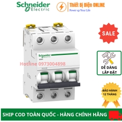 Aptomat Cầu dao tự động MCB 3P 10A 6KA Schneider A9F74310 Acti9 IC60N