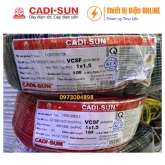 Cadisun VCSF 1x1.5mm2 Cu/PVC Dây đơn mềm