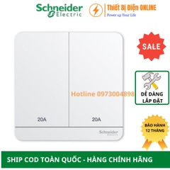 Công tắc bình nóng lạnh đôi 2 cực 20A Schneider E8332D20N_WE_G19 AvatarON màu trắng