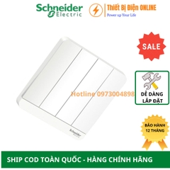 Công tắc bốn 1 chiều Schneider E8334L1LED_WE_G19 AvatarON màu trắng