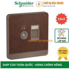 E8332TVRJS5_WD Schneider ổ cắm Tivi và ổ cắm mạng Lan cat5e AvatarON màu gỗ