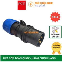 F013-6ECO PCE Phích cắm công nghiệp di động 3P 16A IP44 Plug 2P+E