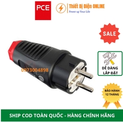 F0511-SR PCE Phích cắm 2P+E 16A IP54 cao su di động