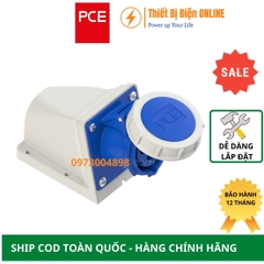 F1232-6 PCE Ổ cắm công nghiệp gắn nổi 3P 32A IP67 kín nước