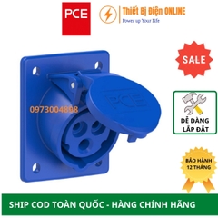 F413-6 PCE Ổ cắm công nghiệp 3P 16A IP44 gắn âm dạng nghiêng