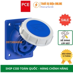 F4132-6F78 PCE Ổ cắm công nghiệp 3P 16A IP67 gắn âm dạng nghiêng kín nước