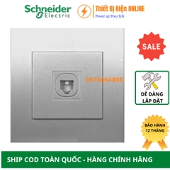 KB31TS_AS Schneider Ổ cắm điện thoại Vivace màu xám bạc Telephone outlet