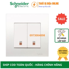 KB32D20NE_WE_G19 Schneider Công tắc Bình Nóng Lạnh 2 cực Vivace đôi màu trắng