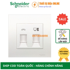 KB32TS_RJ5E Schneider Ổ cắm điện thoại và Ổ cắm mạng Cat5e Vivace màu trắng
