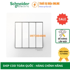 KB34S_1_WE_G19 Schneider Công tắc bốn 1 chiều Vivace màu trắng