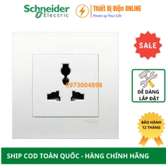 KB413S Schneider Ổ cắm đơn đa năng Vivace 3 chân 2P+E màu trắng