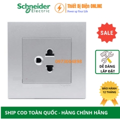 KB426UEST_AS_G19 Schneider Ổ cắm đơn 3 chân Vivace 2P+E 16A màu xám bạc