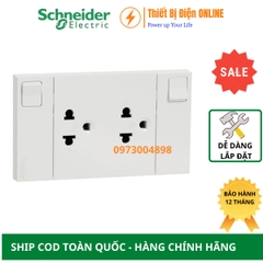 M3T25_SIS_WE Schneider Bộ ổ cắm đôi 3 chấu có công tắc AvatarON A 16A