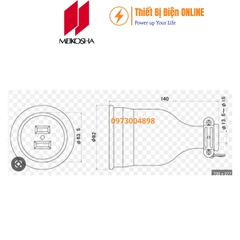 MC2611 Meikosha Ổ căm nối di động 2P 30A 250V cao su kín nước