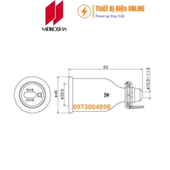 ME2625 Meikosha Ổ cắm nối di động 3P 20A 125VC cao su kín nước