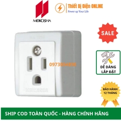 ME2726W Meikosha Ổ cắm đơn 3 chân dẹt 15A gắn nổi