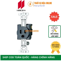 ME2816 Meikosha Ổ cắm đơn 3 chấu 15A 125V 2P+E màu đen