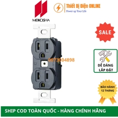 ME2817 Meikosha Ổ cắm đôi 3 chấu 15A 125V 2P+E