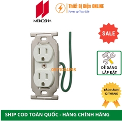 ME2851 Meikosha Ổ cắm đôi 3 chân 15A 125V 2P+E Receptacle