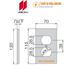 MF6705 Meikosha Mặt che kim loại thép Stainless steel Plate