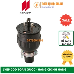 MH2577 Meikosha Phích cắm cao su 3 chân khóa 30A 250V 2P+E kín nước Locking plug