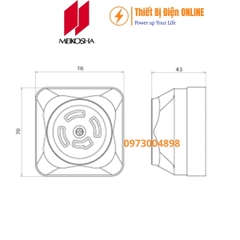 MH2887 Meikosha Ổ cắm 4 chân khóa 20A 250V loại nổi 3P+E Locking socket