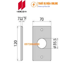 MLE1770 Meikosha Mặt tròn kim loại thép Stainless steel Plate 1 gang