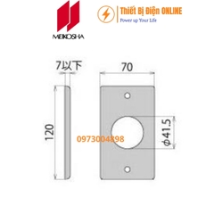 MLE1771 Meikosha Mặt che trònkim loại thép Stainless steel Plate 1 gang