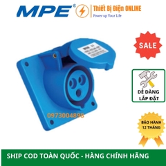 MPN-313 MPE Ổ cắm công nghiệp 3P 16A IP44 loại âm