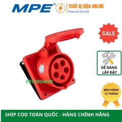 MPN-415 MPE Ổ cắm công nghiệp 5P 16A IP44 loại âm nghiêng