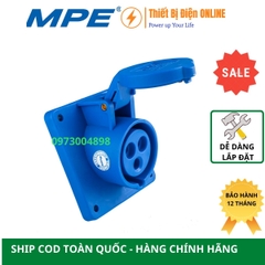 MPN-423 MPE Ổ cắm công nghiệp 3P 32A IP44 loại âm nghiêng