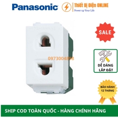 Ổ cắm đơn 2 chấu 16A Panasonic WEV1091SW, WEG10919 Wide