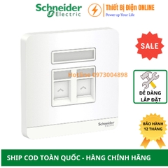 Ổ cắm điện thoại và Ổ cắm mạng cat5e Schneider E8332TDRJS5_WE_G19 AvatarON màu trắng