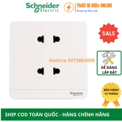 Ổ cắm đôi 2 chân Schneider E83426U2_WE_G19 AvatarON màu trắng