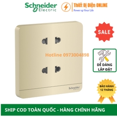 Ổ cắm đôi 2 chân Schneider E83426U2_WG_G19 AvatarON màu vàng